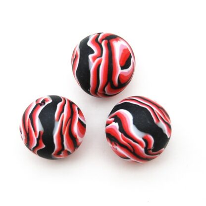 Fimo mönstrad, 20 mm, Blandad, 1 st - Bild 3