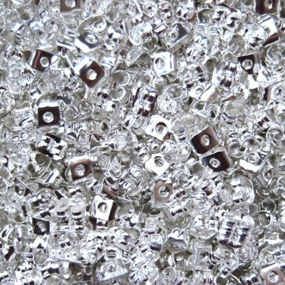 Örhänge bakdel, 5 x 3.2 mm, Silver plated, 25 st - Bild 3