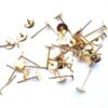 Örhänge, 11 x 6 mm, Guld plated, 25 st