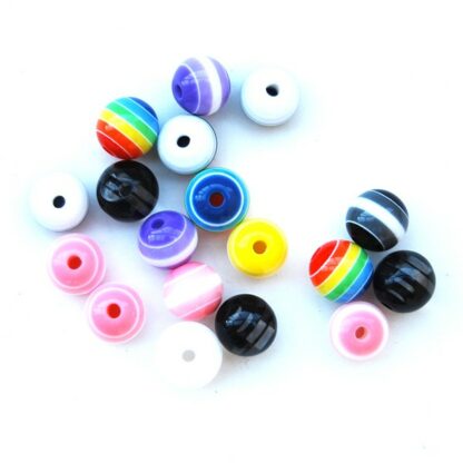 Resinpärlor, 8 mm, Blandade, 25 st