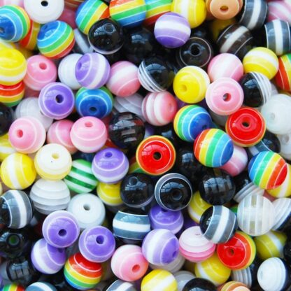 Resinpärlor, 8 mm, Blandade, 25 st - Bild 3