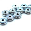 Akrylpärlor mini donut, 14 x 5 mm, Antik silver, 10 st - Bild 3