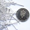 Hattpinne, 20 mm, Silver plated, ca 50 st - Bild 2